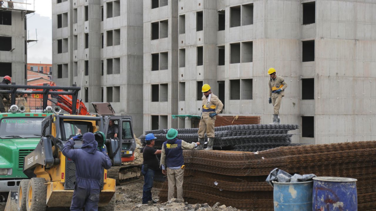 Crece el empleo de la construcción en Bogotá