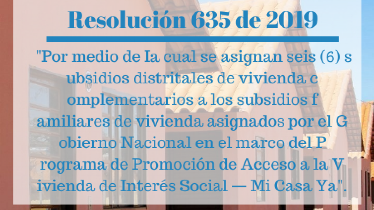 Resolución 635 de 2019