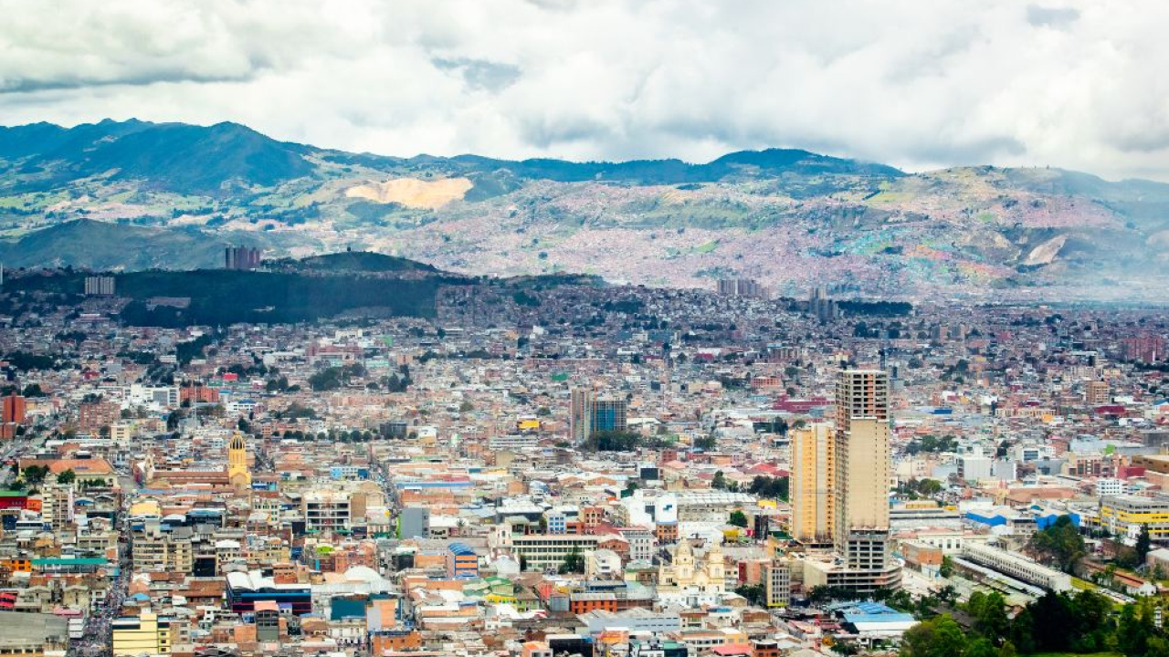 Bogotá, vista aérea de la ciudad